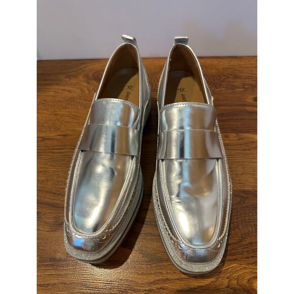 Johnston & Murphy Women’s Gracelyn Platform Loafer Silver Glitter Size 9 Modern - Picture 3 of 11